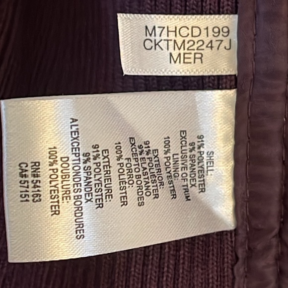 Calvin Klein NWT Faux Suede jacket size small Merlot /plum - Picture 11 of 13